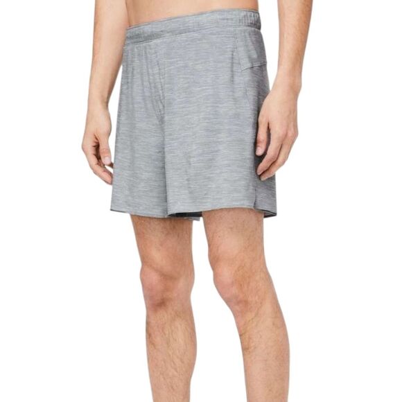 Men's Lululemon Surge Short 6" - Heather Allover Sea Salt Light Cast - Picture 2 of 10
